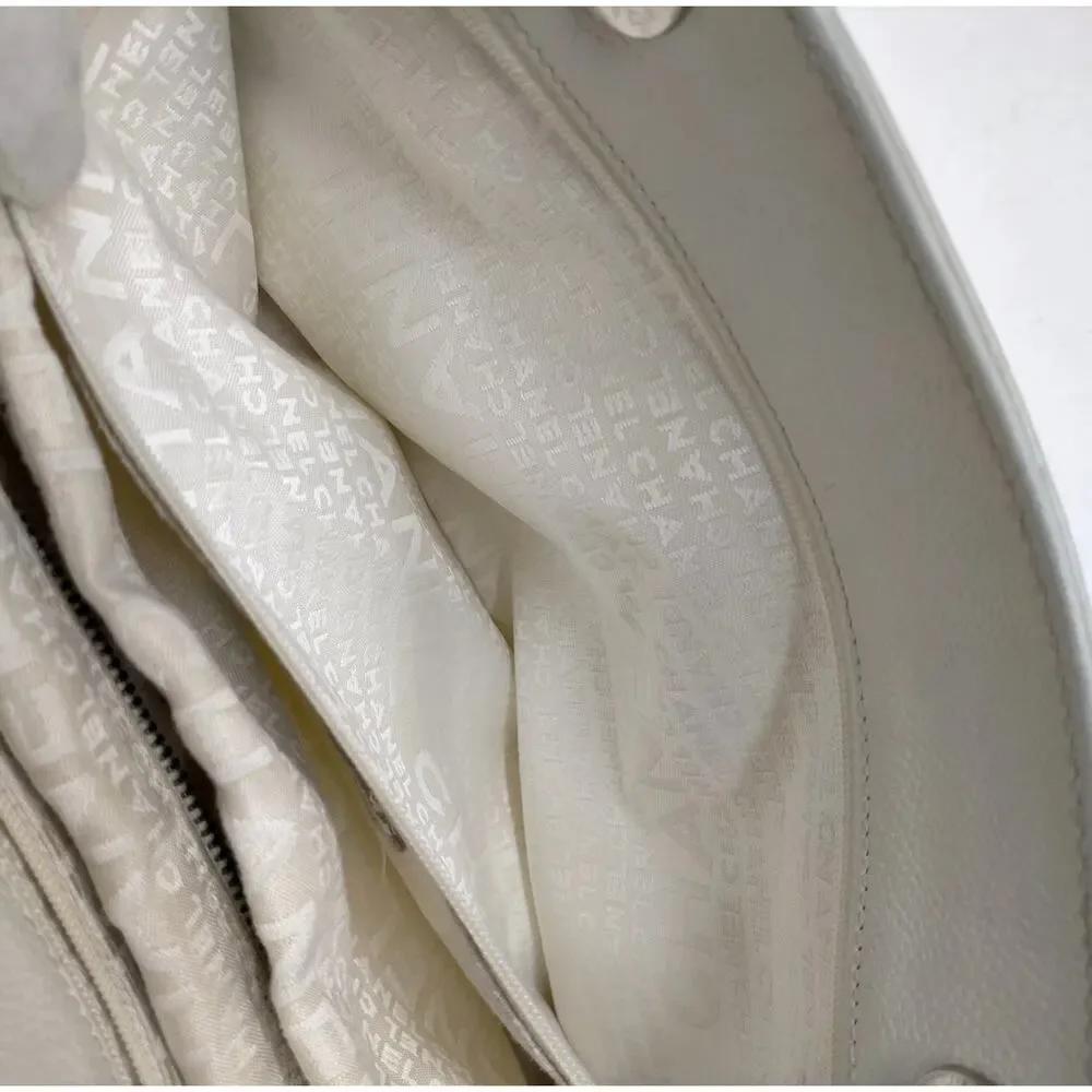 Chanel Vintage Executive Tote White Caviar Leather